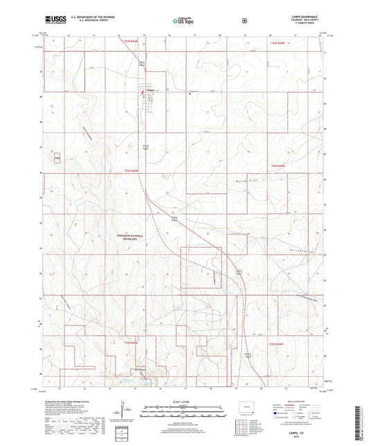 Campo Colorado US Topo Map Image