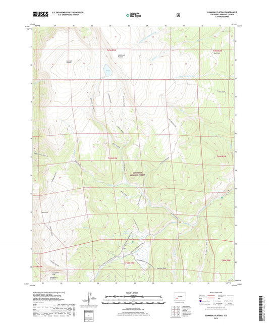 Cannibal Plateau Colorado US Topo Map Image