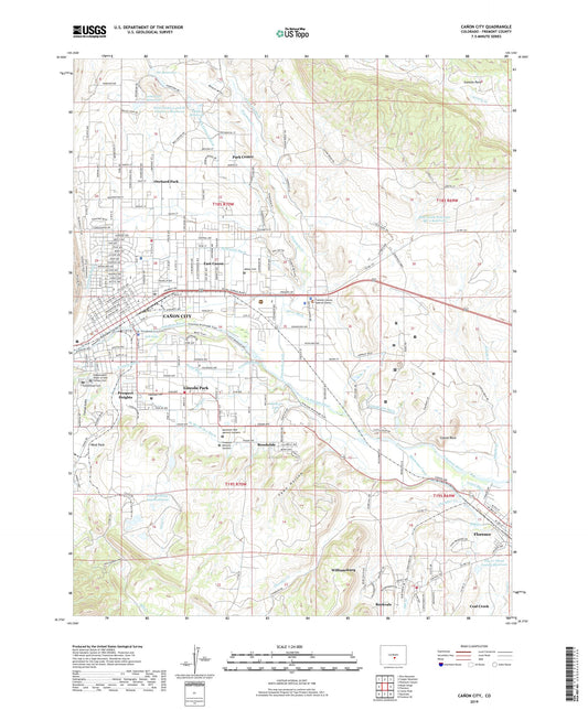 Canon City Colorado US Topo Map Image