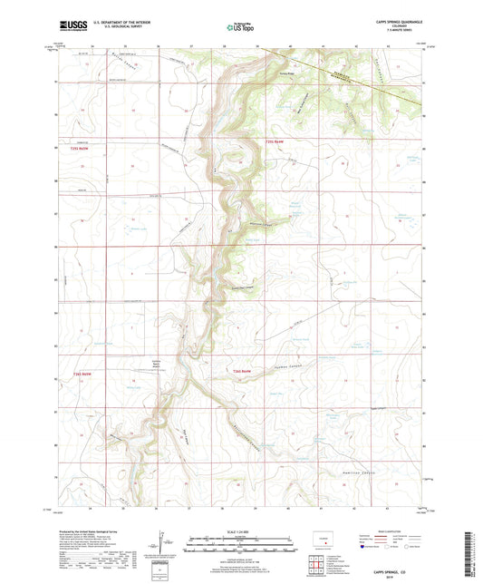 Capps Springs Colorado US Topo Map Image