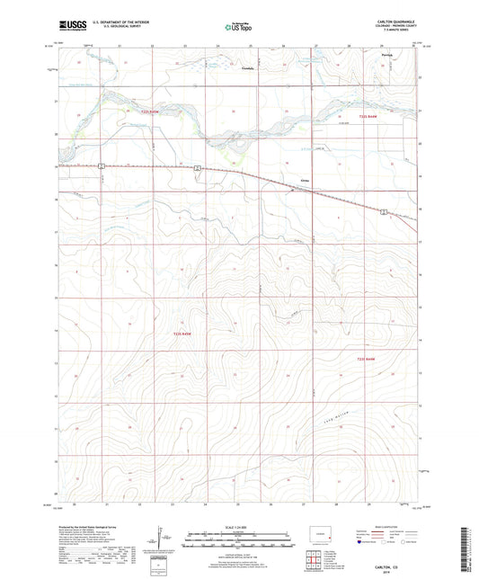 Carlton Colorado US Topo Map Image