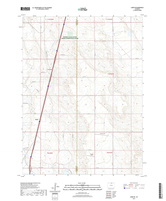 Carr SW Colorado US Topo Map Image