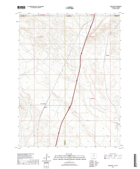 Carr West Colorado US Topo Map Image
