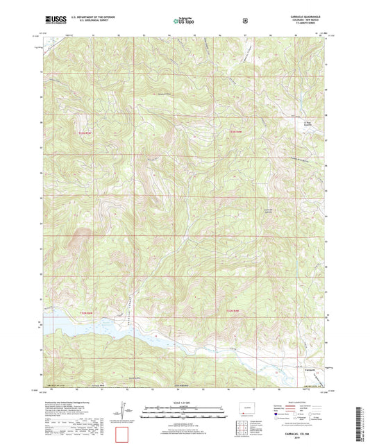 Carracas Colorado US Topo Map Image