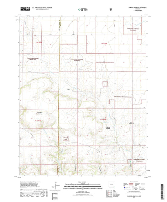 Carrizo Mountain Colorado US Topo Map Image