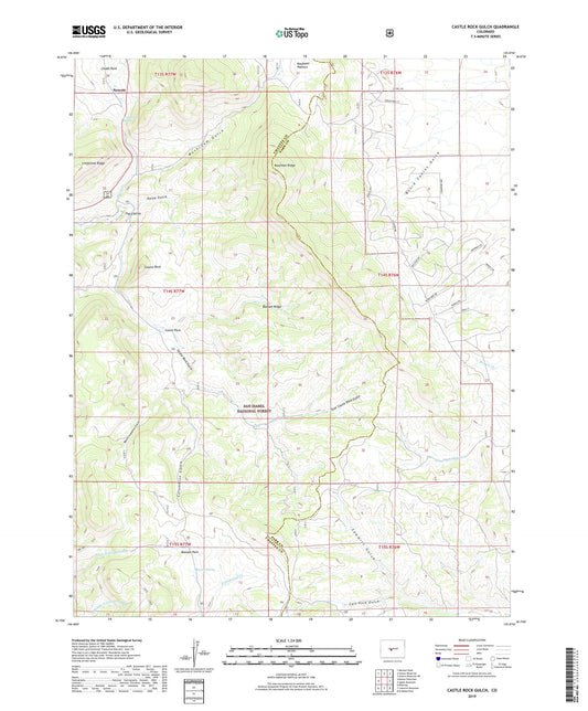 Castle Rock Gulch Colorado US Topo Map Image