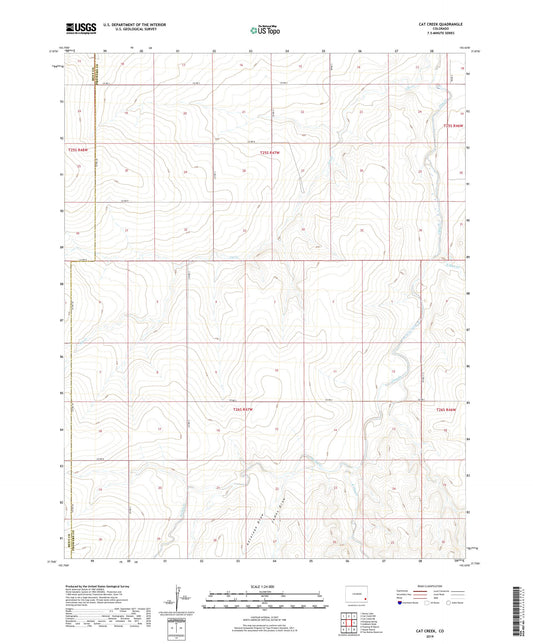 Cat Creek Colorado US Topo Map Image