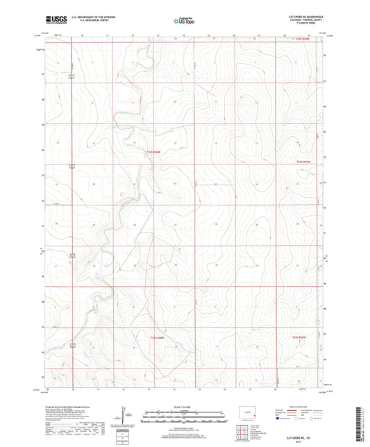 Cat Creek NE Colorado US Topo Map Image