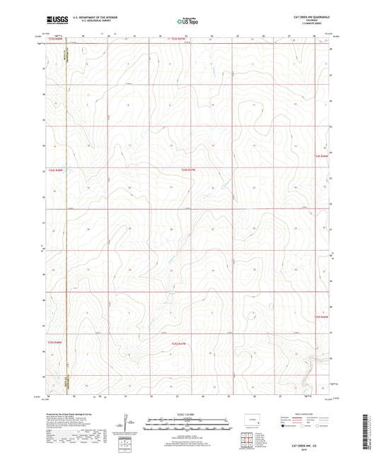 Cat Creek NW Colorado US Topo Map Image