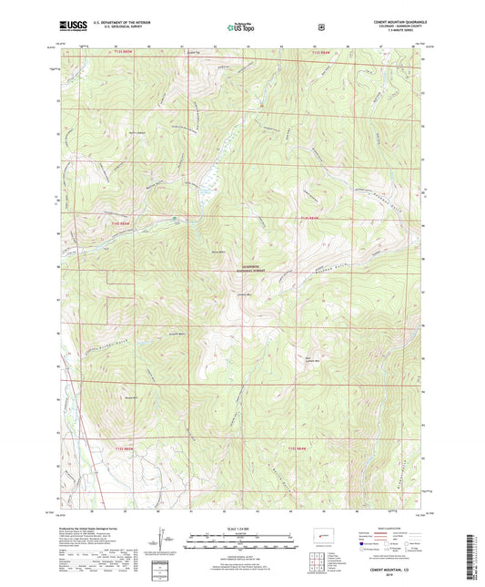 Cement Mountain Colorado US Topo Map Image