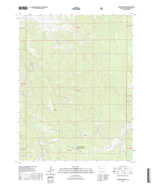 Center Mountain Colorado US Topo Map Image
