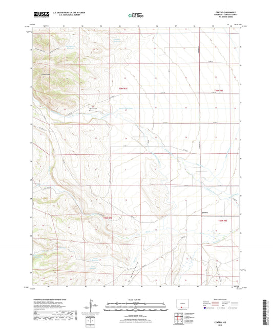 Centro Colorado US Topo Map Image