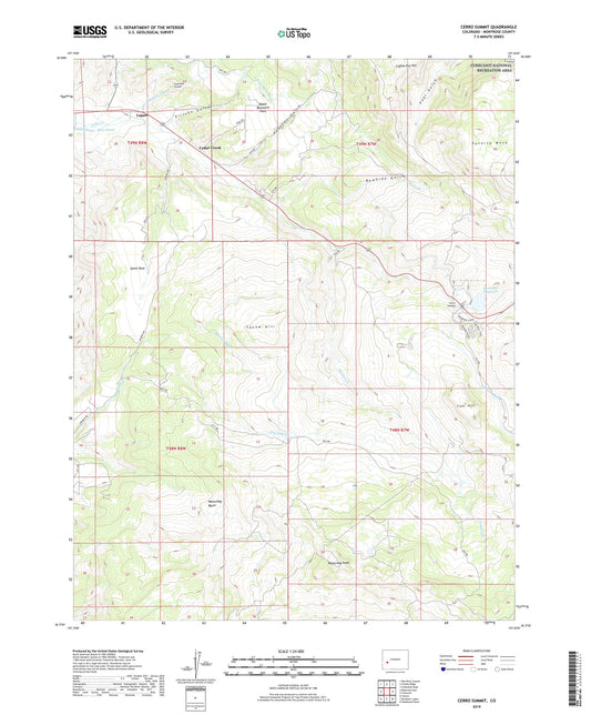 Cerro Summit Colorado US Topo Map Image