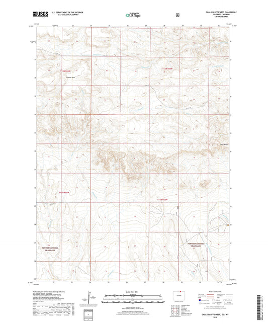 Chalk Bluffs West Colorado US Topo Map Image