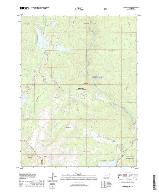 Chambers Lake Colorado US Topo Map Image