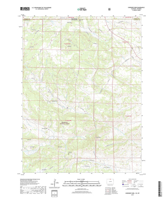 Cherokee Park Colorado US Topo Map Image