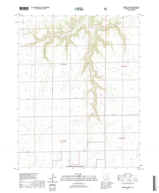 Cherry Canyon Colorado US Topo Map Image