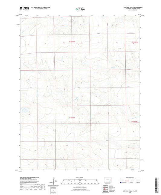 Cheyenne Wells NW Colorado US Topo Map Image