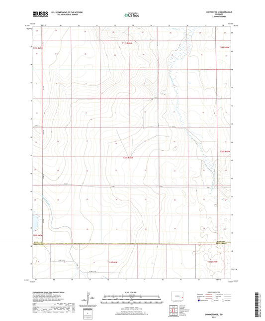 Chivington SE Colorado US Topo Map Image