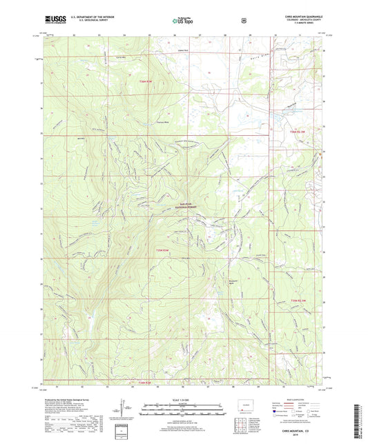 Chris Mountain Colorado US Topo Map Image