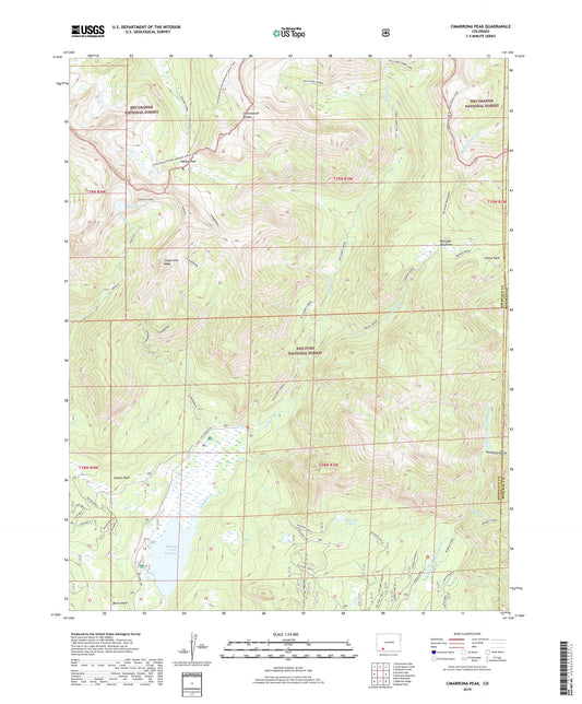 Cimarrona Peak Colorado US Topo Map Image