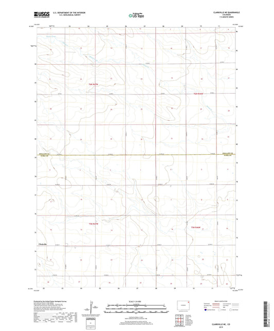 Clarkville NE Colorado US Topo Map Image