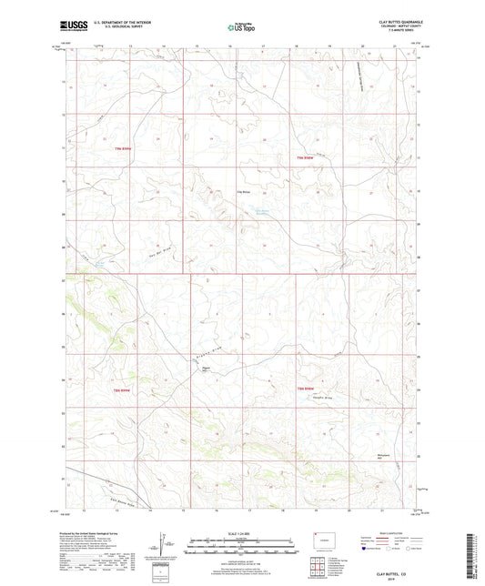 Clay Buttes Colorado US Topo Map Image