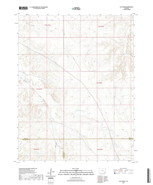 Clay Ranch Colorado US Topo Map Image