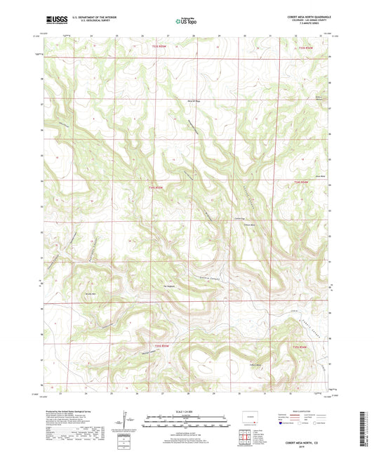 Cobert Mesa North Colorado US Topo Map Image