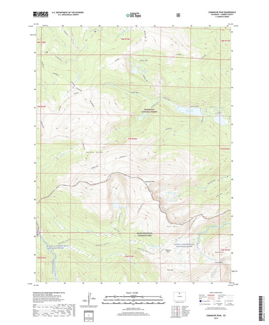 Comanche Peak Colorado US Topo Map Image