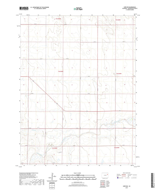 Cope NW Colorado US Topo Map Image