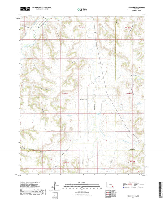 Corbin Canyon Colorado US Topo Map Image