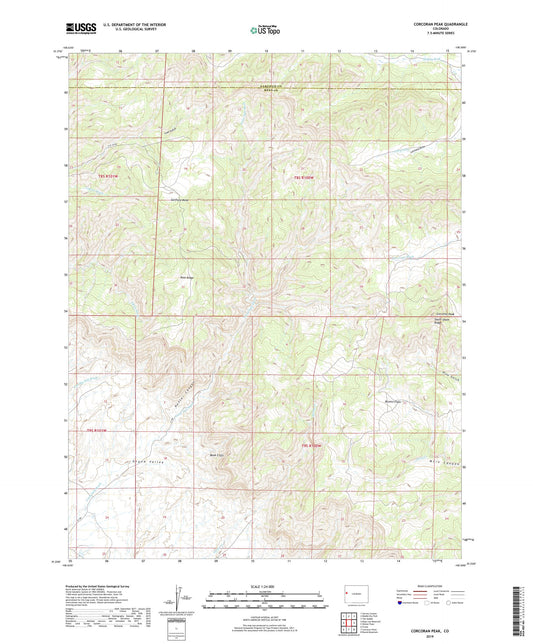Corcoran Peak Colorado US Topo Map Image