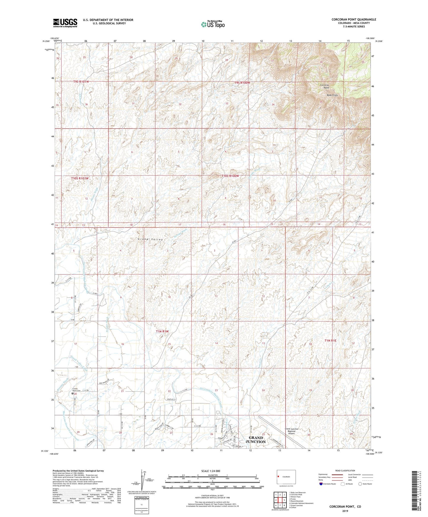 Corcoran Point Colorado US Topo Map Image