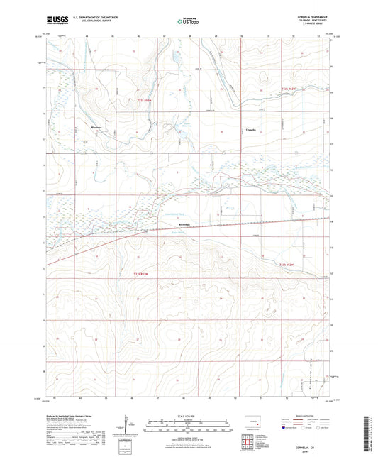 Cornelia Colorado US Topo Map Image