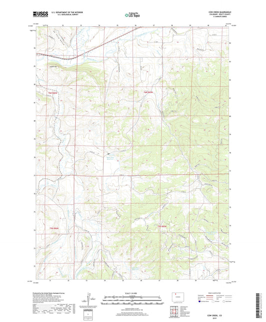 Cow Creek Colorado US Topo Map Image