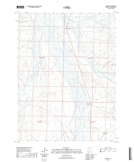 Cowdrey Colorado US Topo Map Image