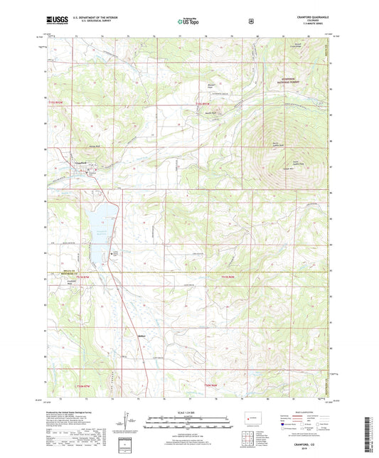 Crawford Colorado US Topo Map Image