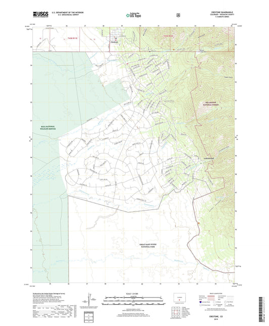 Crestone Colorado US Topo Map Image