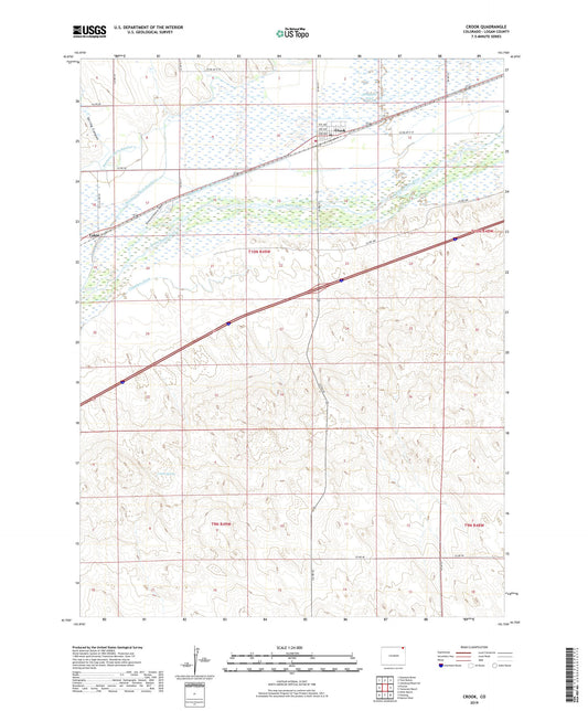 Crook Colorado US Topo Map Image