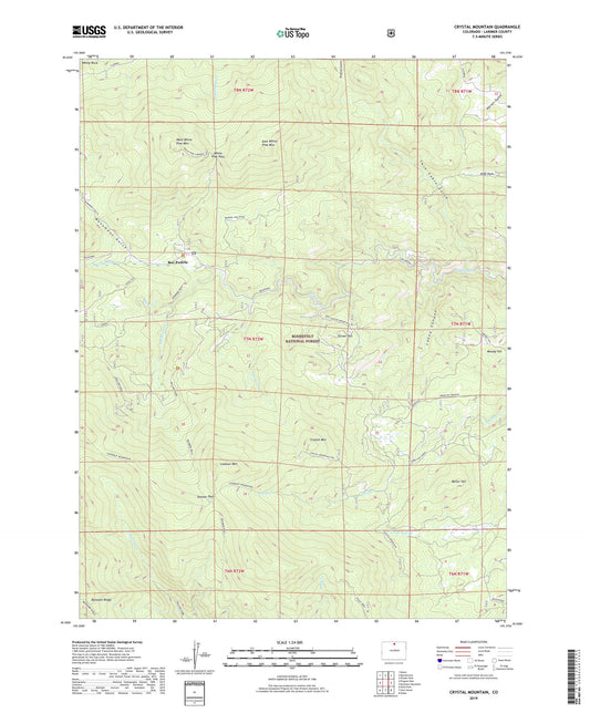 Crystal Mountain Colorado US Topo Map Image