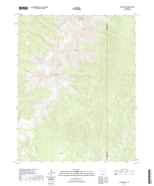 Culebra Peak Colorado US Topo Map Image