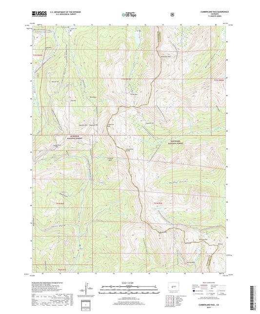 Cumberland Pass Colorado US Topo Map Image