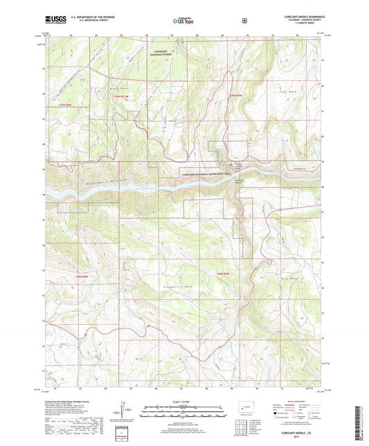 Curecanti Needle Colorado US Topo Map Image