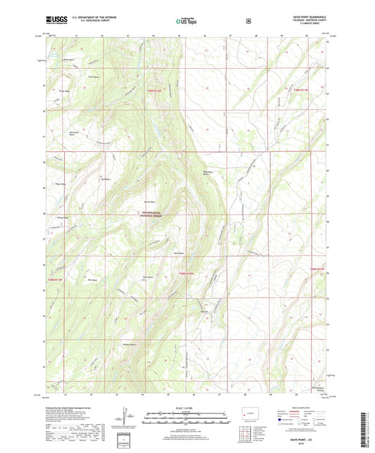 Davis Point Colorado US Topo Map Image