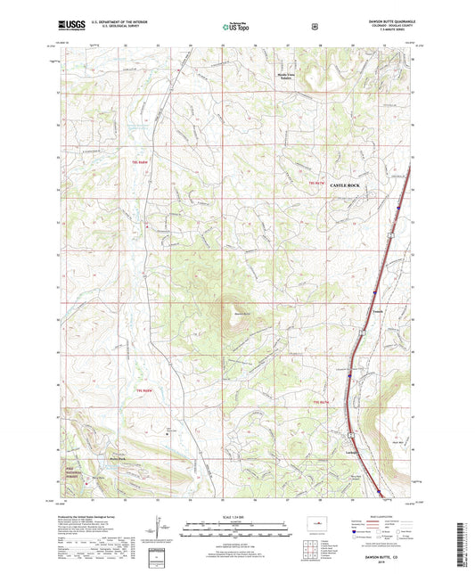 Dawson Butte Colorado US Topo Map Image