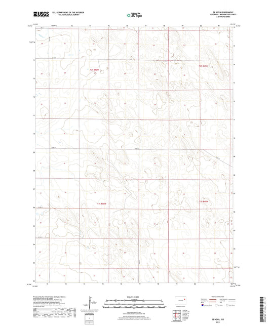 De Nova Colorado US Topo Map Image