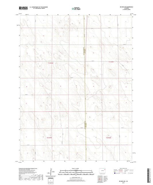 De Nova NE Colorado US Topo Map Image