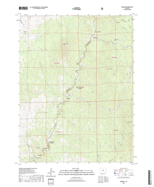 Deckers Colorado US Topo Map Image