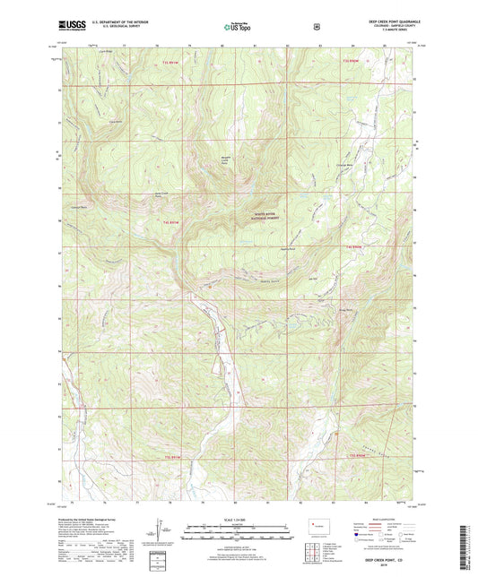 Deep Creek Point Colorado US Topo Map Image